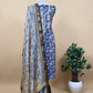 Blue Sanganeri Hand-Blocked Kalamkari Suit With Gota Patti Embroidery