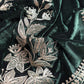 Green Pure Velvet Unstitched Suit In Dori Embroidery