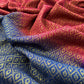 Blue Winters Woolen Pashmina Suit Fabric With Zari Weaving