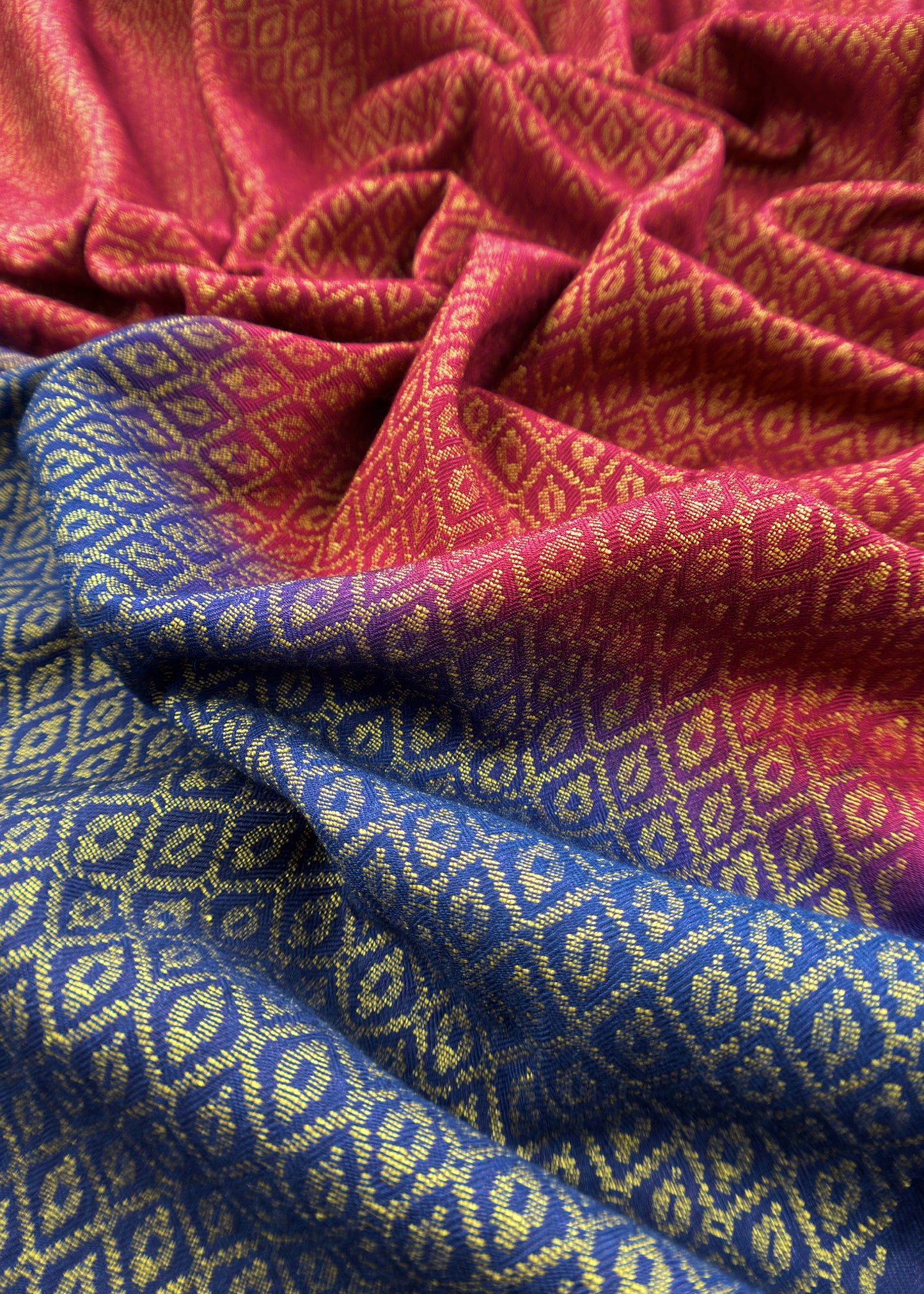 Blue Winters Woolen Pashmina Suit Fabric With Zari Weaving