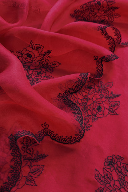 Luxury handloom organza suit with dupatta

