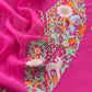 Pure mulmul suit set with appliqué work

