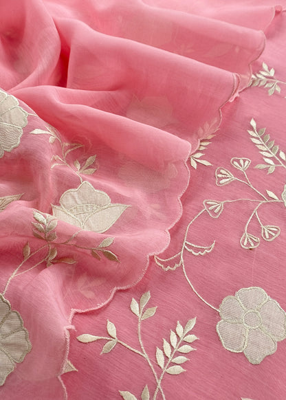 Premium quality mulmul unstitched suit with dupatta

