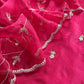 Luxury kora silk suit with hand embroidery work

