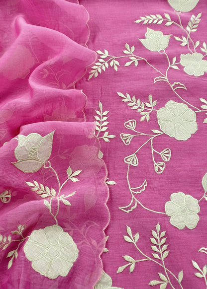 Premium quality mulmul unstitched suit with dupatta

