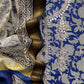 Blue Sanganeri Hand-Blocked Kalamkari Suit With Gota Patti Embroidery