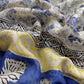 Blue Sanganeri Hand-Blocked Kalamkari Suit With Gota Patti Embroidery