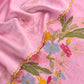 Pink Handloom Chanderi Silk With Floral Thread Embroidery