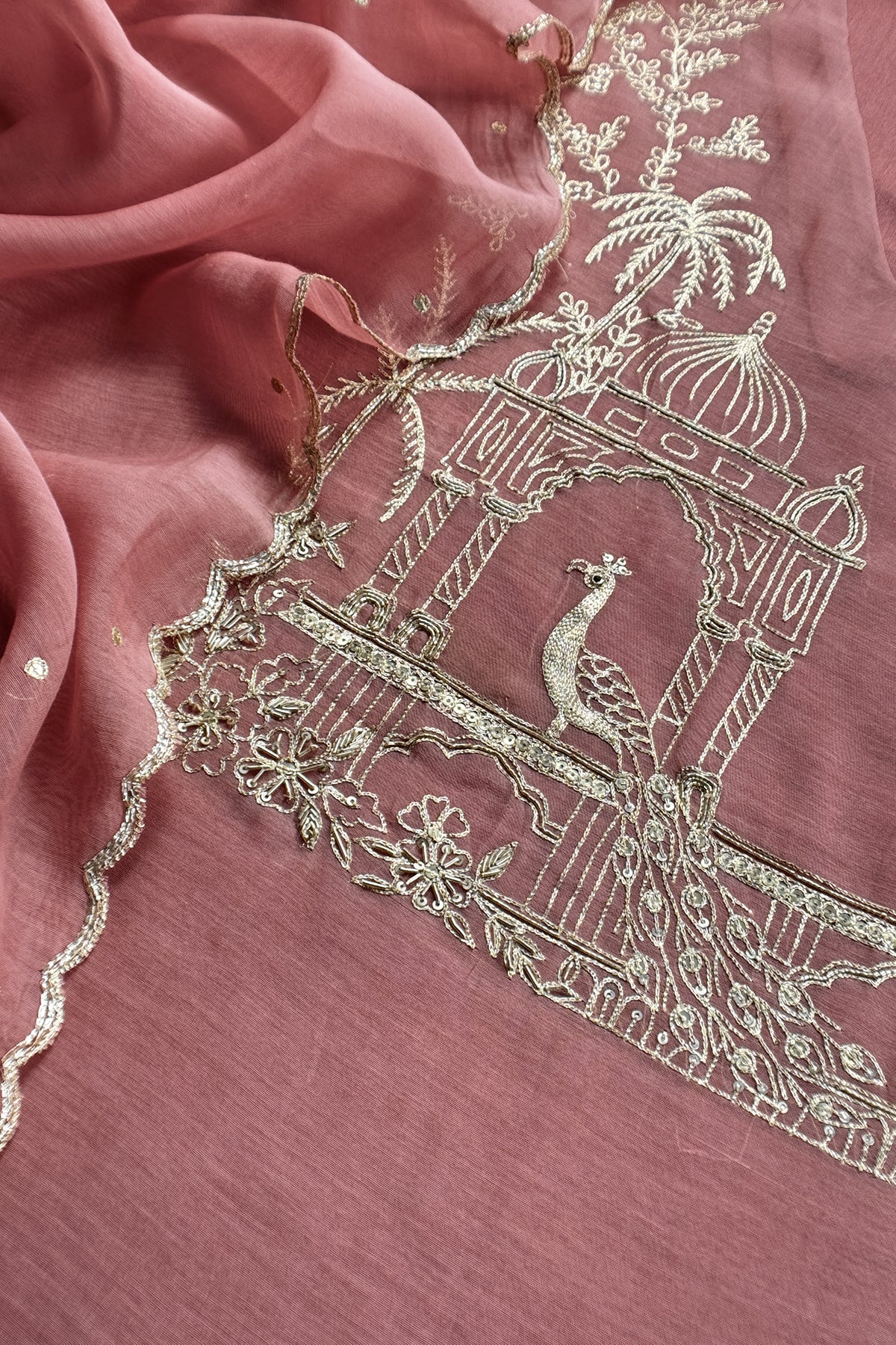 Handloom mulmul unstitched suit fabric


