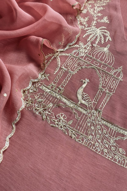 Handloom mulmul unstitched suit fabric

