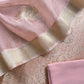 Baby Pink Banarasi Silk Brocade Suit With Organza Dupatta