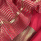 Red Kalasheel Luxe Indian Antique Handwoven Chanderi Suit With Heavy Gold Zari