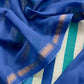 Royal Blue Maheshwari Silk Suit With Traditional Bandhej Patola Print Dupatta