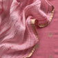 Pink Banarasi Chanderi Handloom Suit Set With Shibori Dupatta