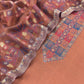 Rust Pure Silk Suit With Kani Gold Zari Weaving