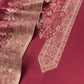 Red Handloom Satin Silk Suit In Kani Zari Weaving