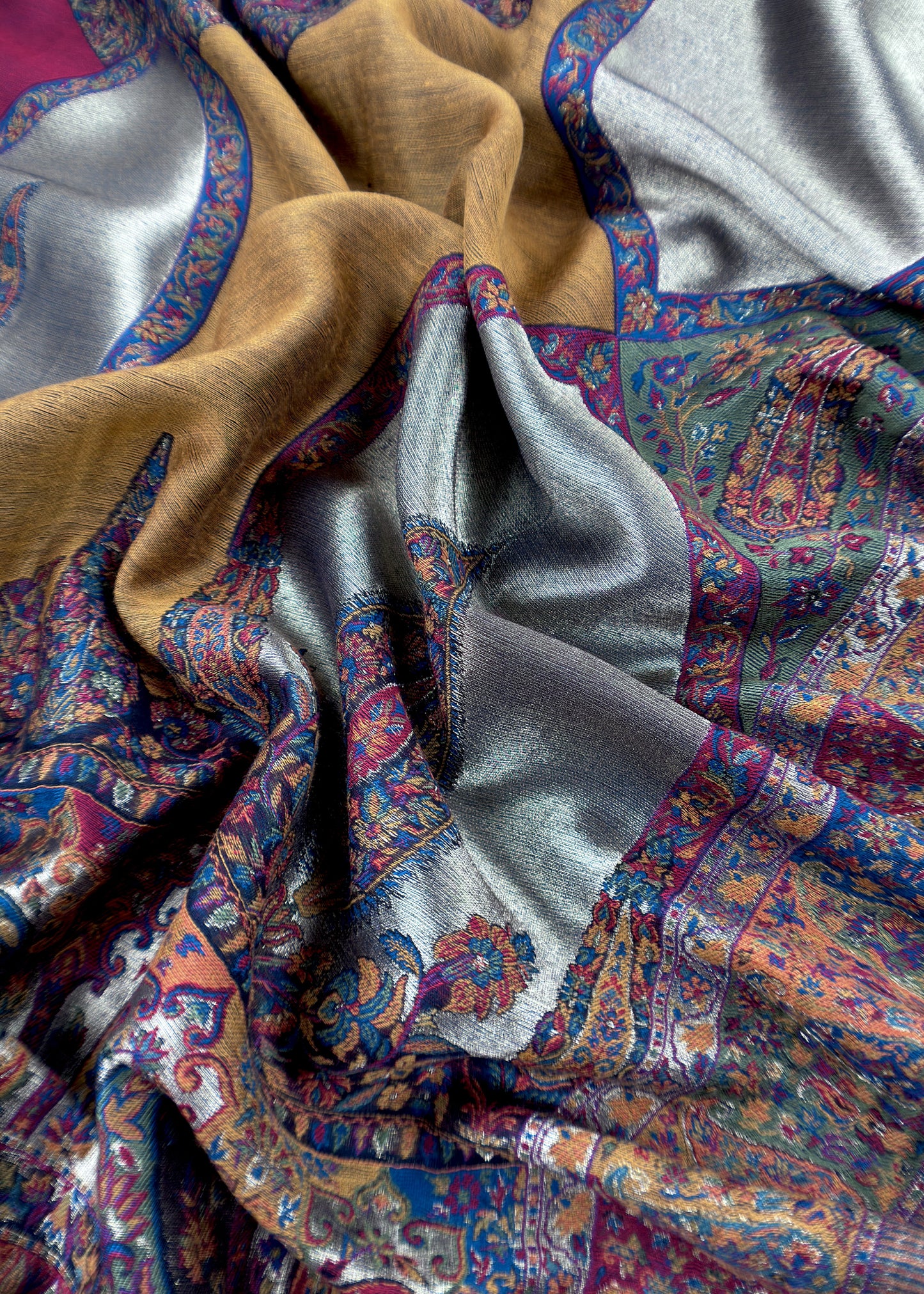 Black Premium Kani Silk Unstitched Suit With Dupatta