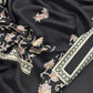 Jet Black Pure Merino wool with Beautiful Aari Embroidery