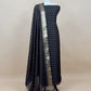 Black Banarasi Chanderi Suit With Dupatta