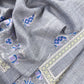 Grey Pure Merino wool with Beautiful Aari embroidery