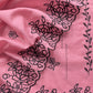 Punch Pink Mul Chanderi Suit With Embroidery