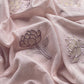 Pastel Pink Mul Cotton Suit With Lotus Appliqué Work