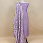 Light Purple Pure Assamese Silk Suit Fabric With Zari Weaving