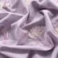 Purple Mul Cotton Suit With Lotus Appliqué Work