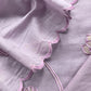 Purple Mul Cotton Suit With Lotus Appliqué Work