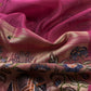 Wine Jamdani Woven Unstitched Suit With Paithani Work
