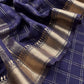 Blue Banarasi Chanderi Suit With Dupatta