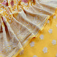 Luxe Yellow Khaddi Georgette Suit Fabric With Mughal Meenakari Weaving