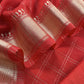 Red Banarasi Chanderi Suit With Dupatta
