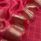 Pink Banarasi Chanderi Suit With Dupatta