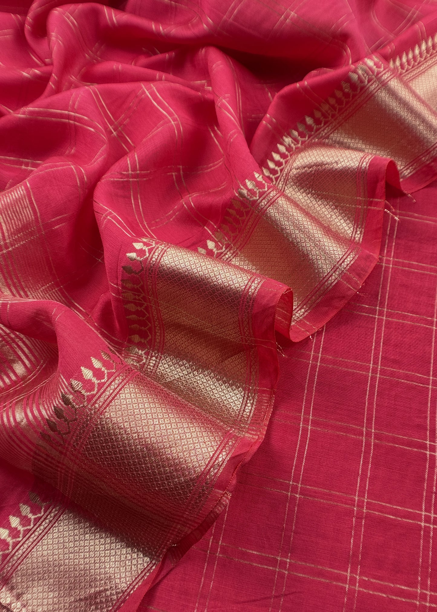 Pink Banarasi Chanderi Suit With Dupatta