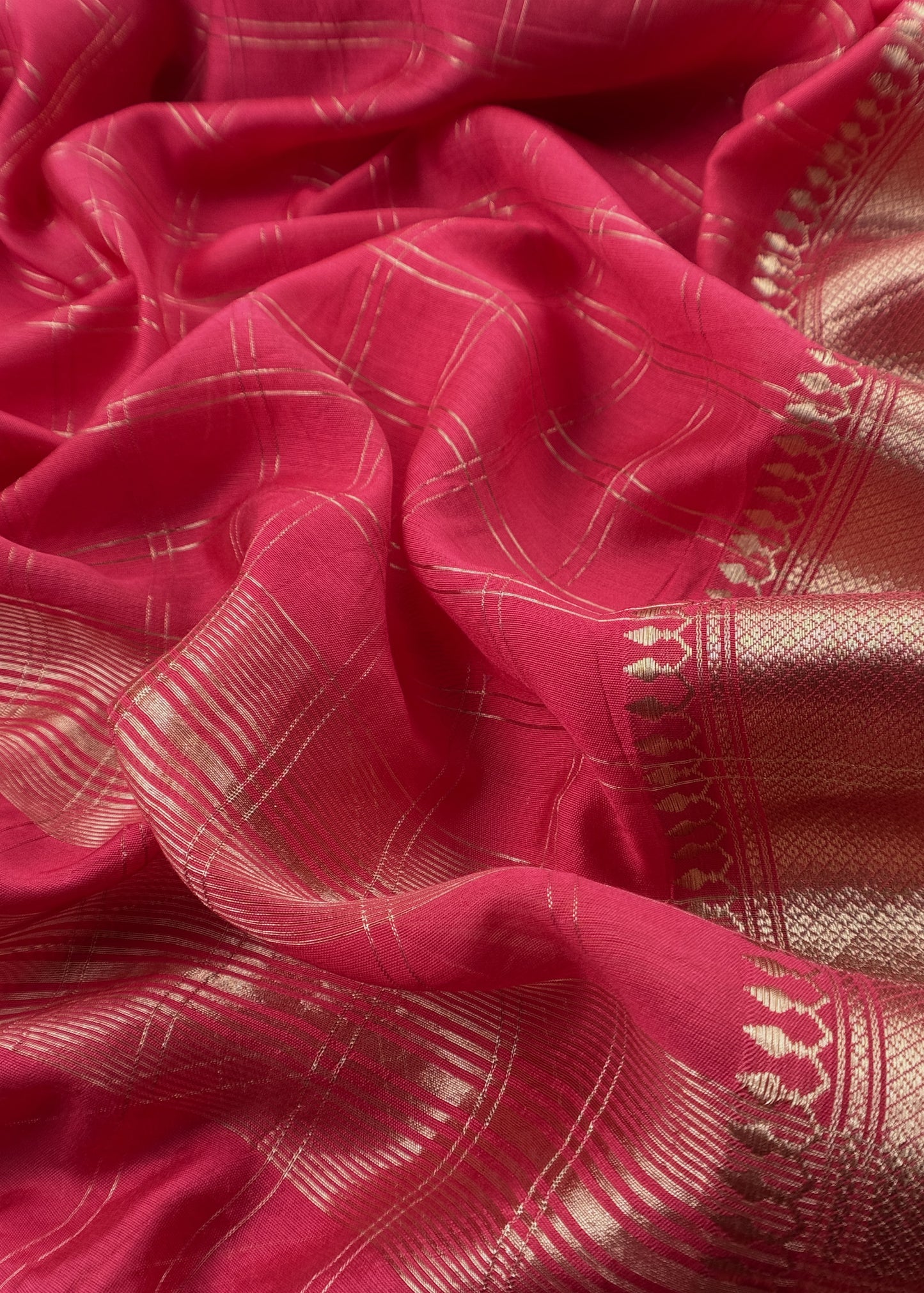 Pink Banarasi Chanderi Suit With Dupatta