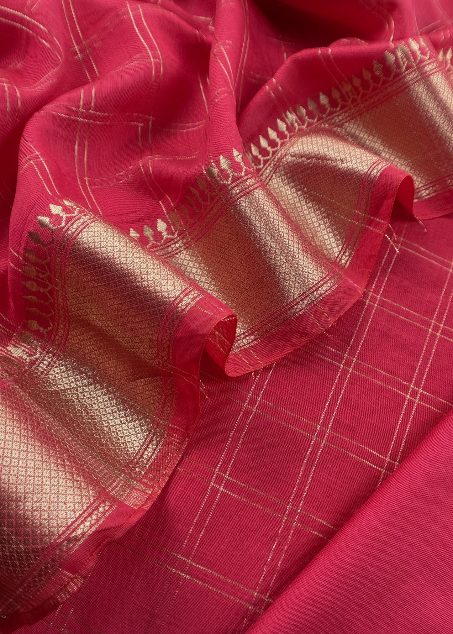 Pink Banarasi Chanderi Suit With Dupatta