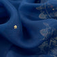 Luxe Royal Blue Dupion Silk Kurta and Kora Silk Dupatta With Handwork