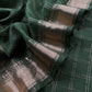 Bottle Green Banarasi Chanderi Suit With Dupatta