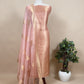 Baby Pink Banarasi Silk Brocade Suit With Organza Dupatta