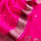 Pink Kadhwa Weaves Banarasi Silk Suit Fabric