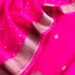 Pink Kadhwa Weaves Banarasi Silk Suit Fabric