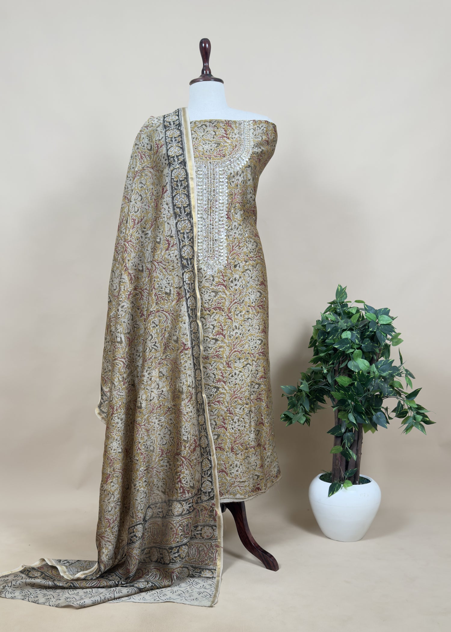 Summer wear Suit Pure Chanderi Fabric

