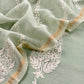 Mint Green Pure Mul Cotton Suit Beautiful Floral Embroidery