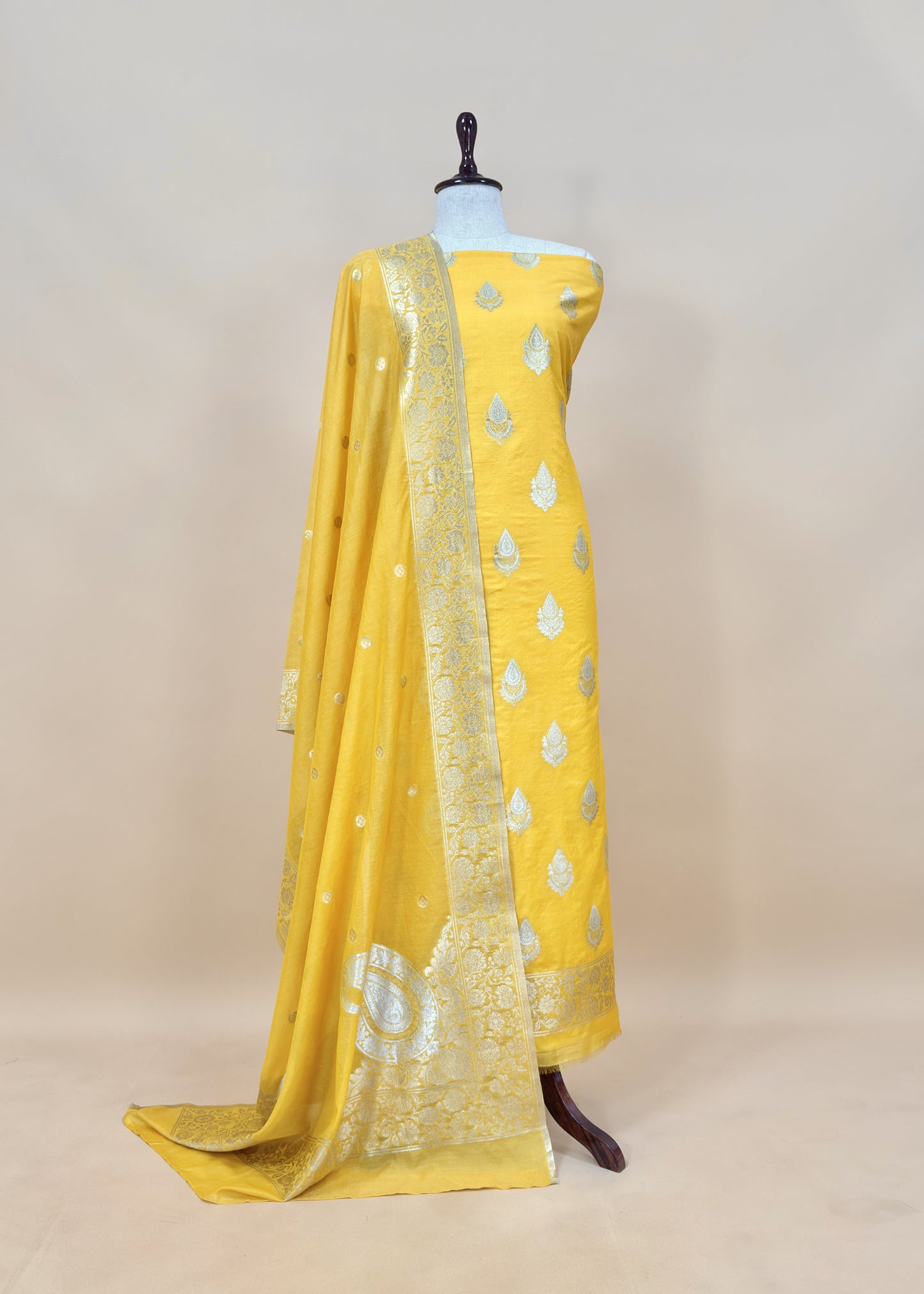 Mango Yellow Pure Varanasi Silk  With Sona Rupa Zari Weaving