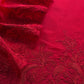 Kalasheel Luxe Red Handloom Organza Suit With Garden French Embroidery