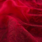 Kalasheel Luxe Red Handloom Organza Suit With Garden French Embroidery