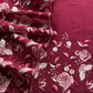 Pure kora silk suit with parsi thread embroidery

