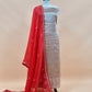 Luxe Golden Red Dulhan Handloom Tissue Silk Kurta And Kora Silk Dupatta With Pitta Hand Work