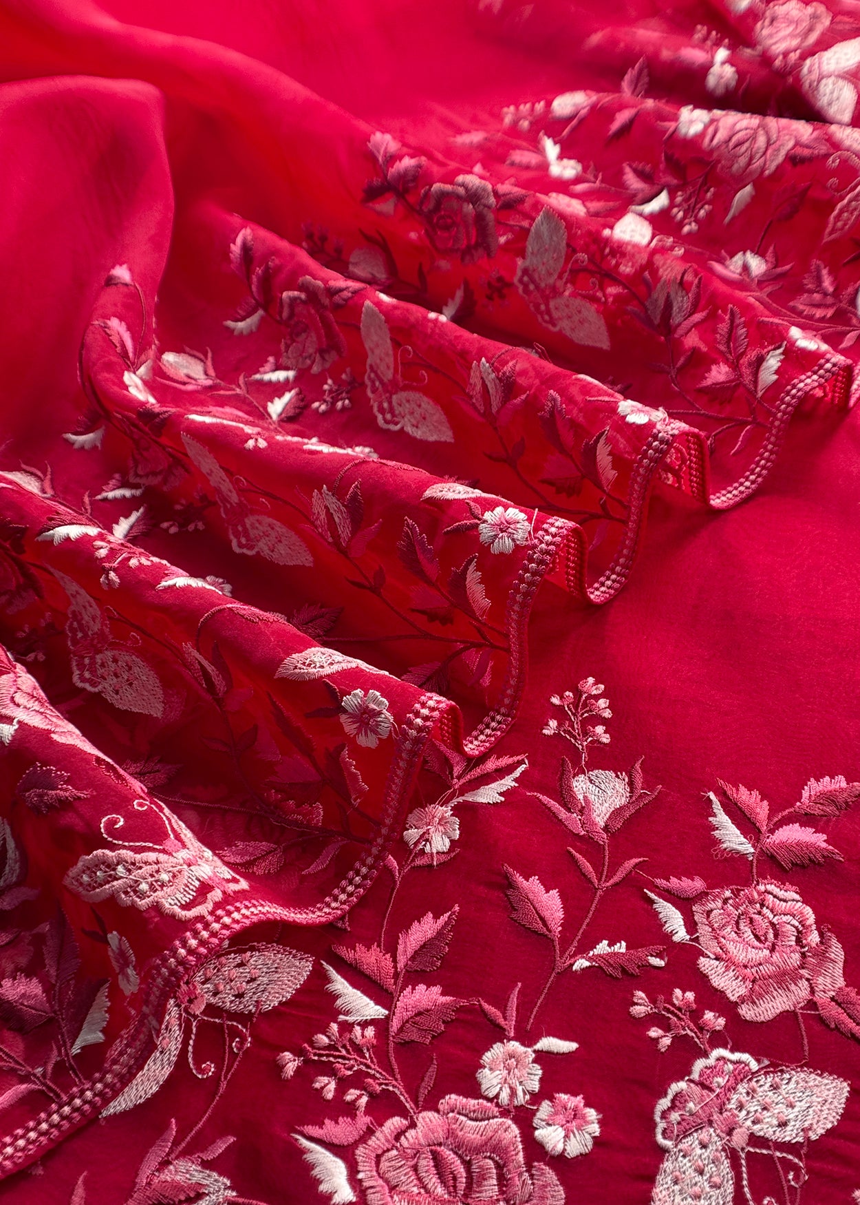 Premium quality kora silk unstitched suit with dupatta

